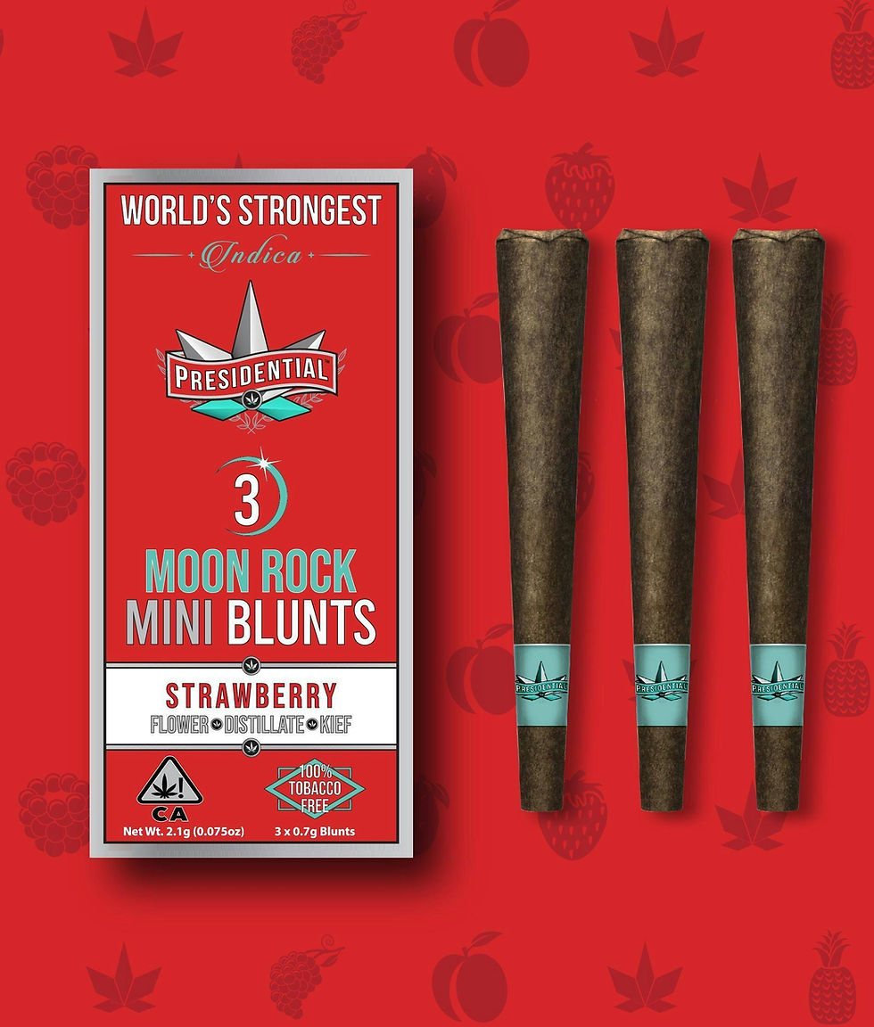 Presidential | Strawberry | Moon Rock Mini Blunts | Indica | 2.1G