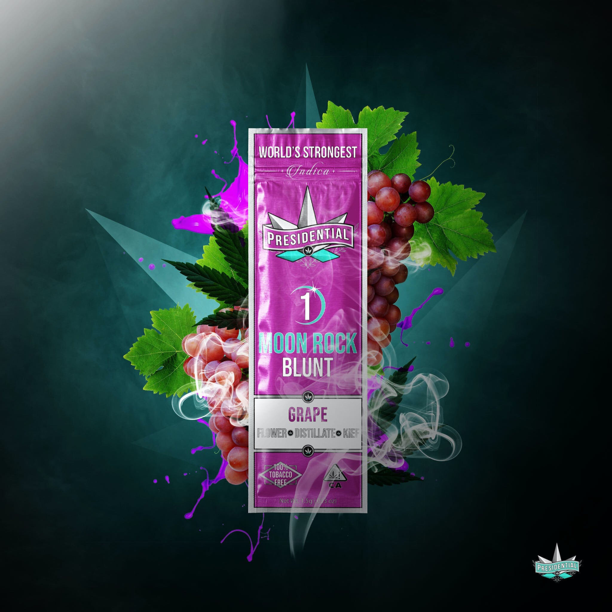 Presidential | Grape Moon Rock Single Blunt | 1.5G