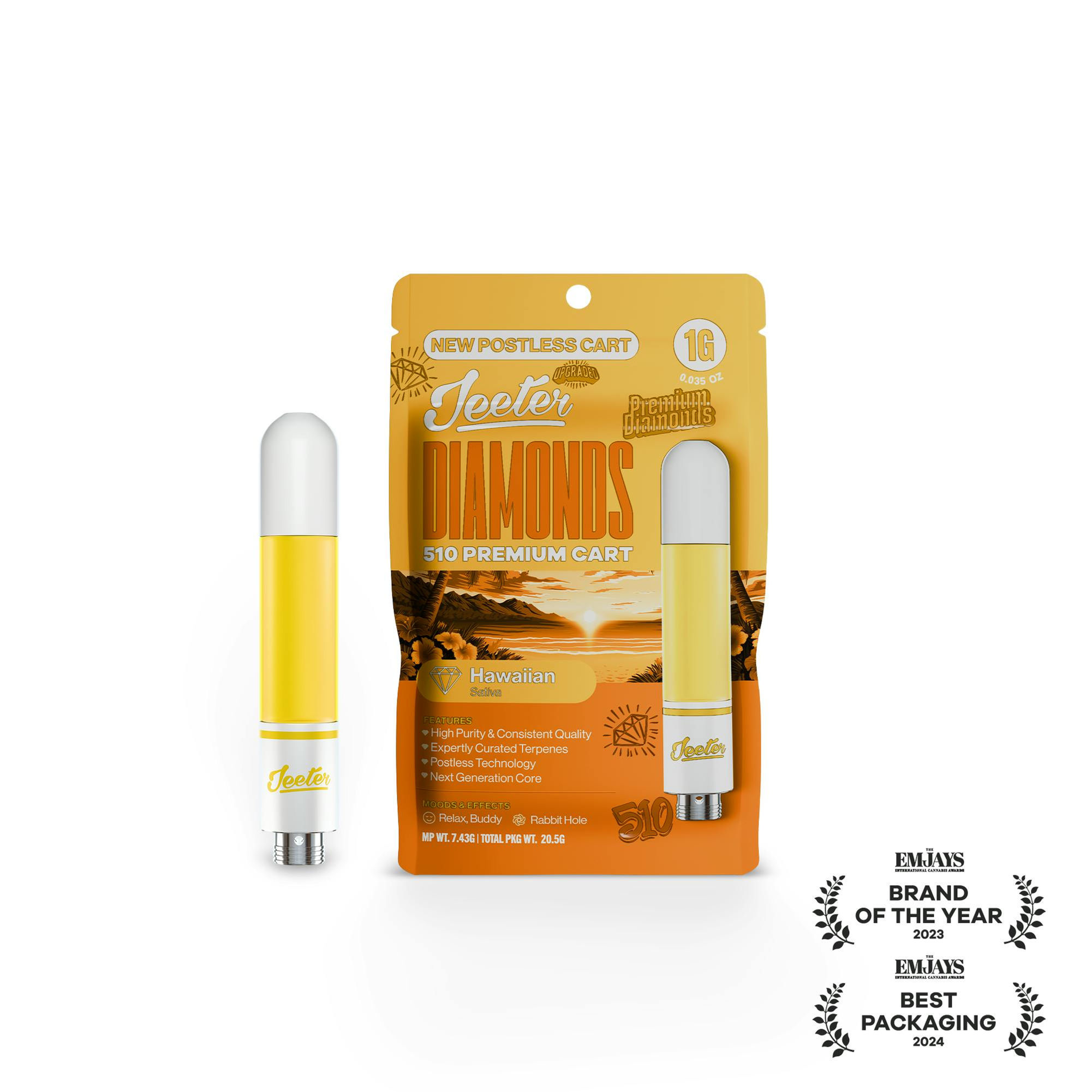 Jeeter | Hawaiian | Premium Diamonds Cartridge | 1g
