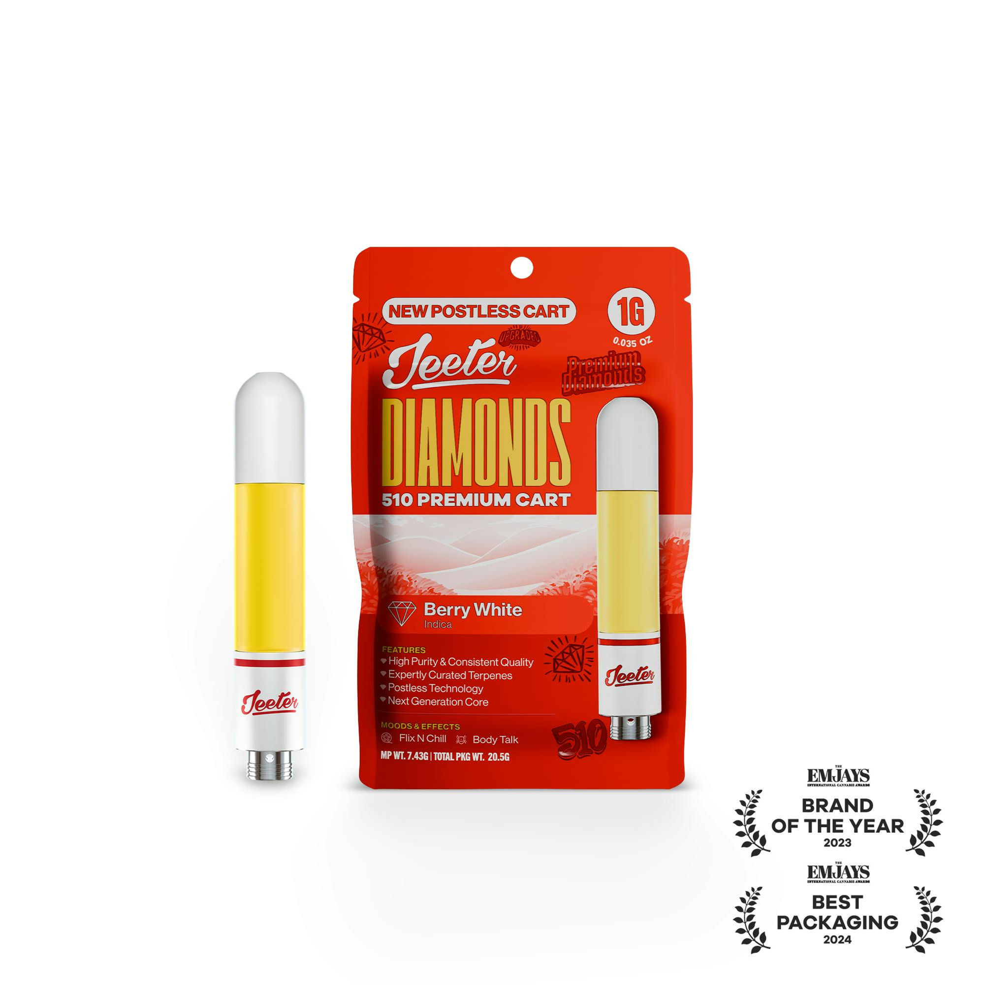 Jeeter | Berry White | Premium Diamonds Cartridge | 1g