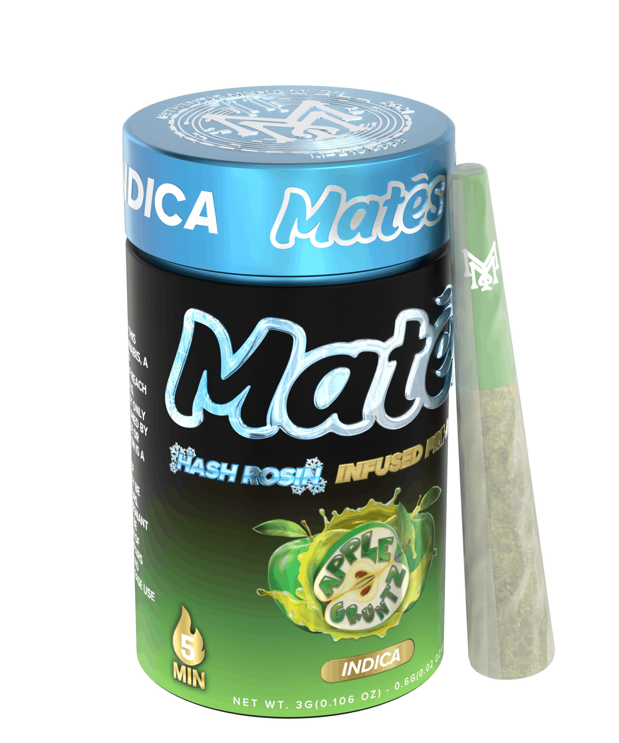 Muha Meds | Apple Gruntz | 5pk Infused Pre-rolls | 3G
