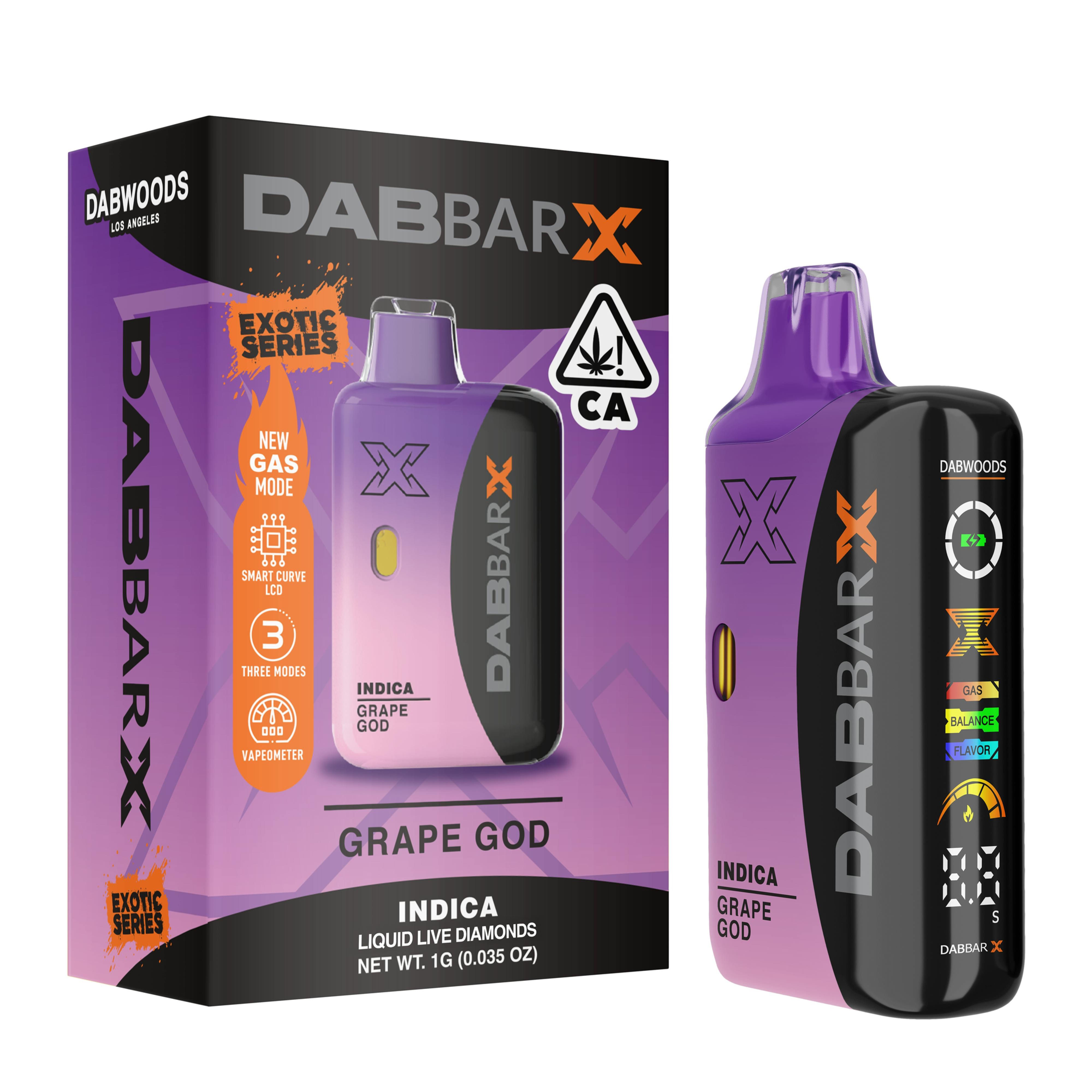 DabWoods | DabBarX | Grape God | Liquid Live Diamonds All-In-One  | 1G
