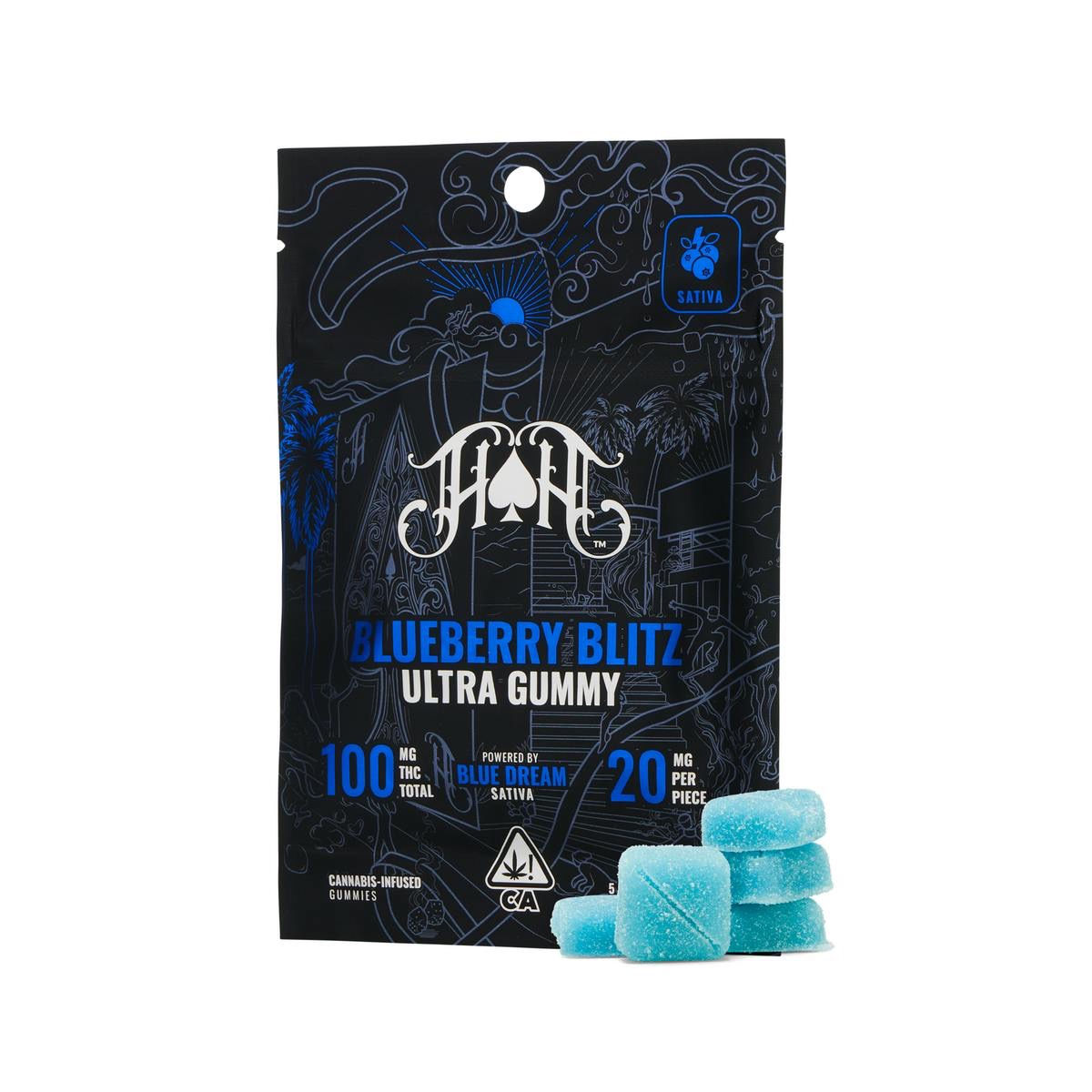 Heavy Hitters | Blueberry Blitz Ultra Pure Gummies | 100mg THC