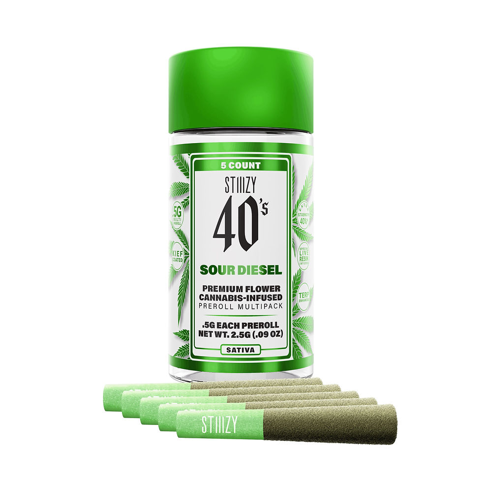 STIIIZY | Sour Diesel  | 5PK Premium Indoor Infused Prerolls | 2.5G