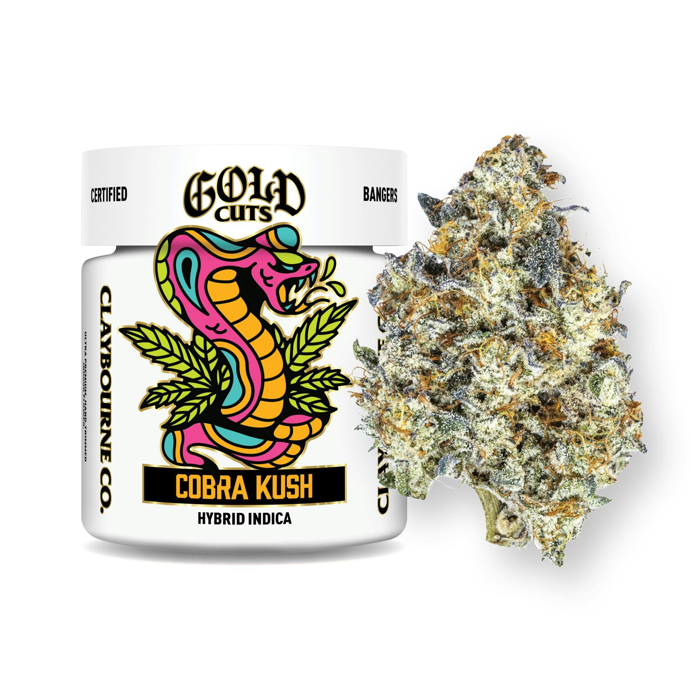Claybourne Co. | Cobra Kush | Gold Cuts Flower | 3.5G