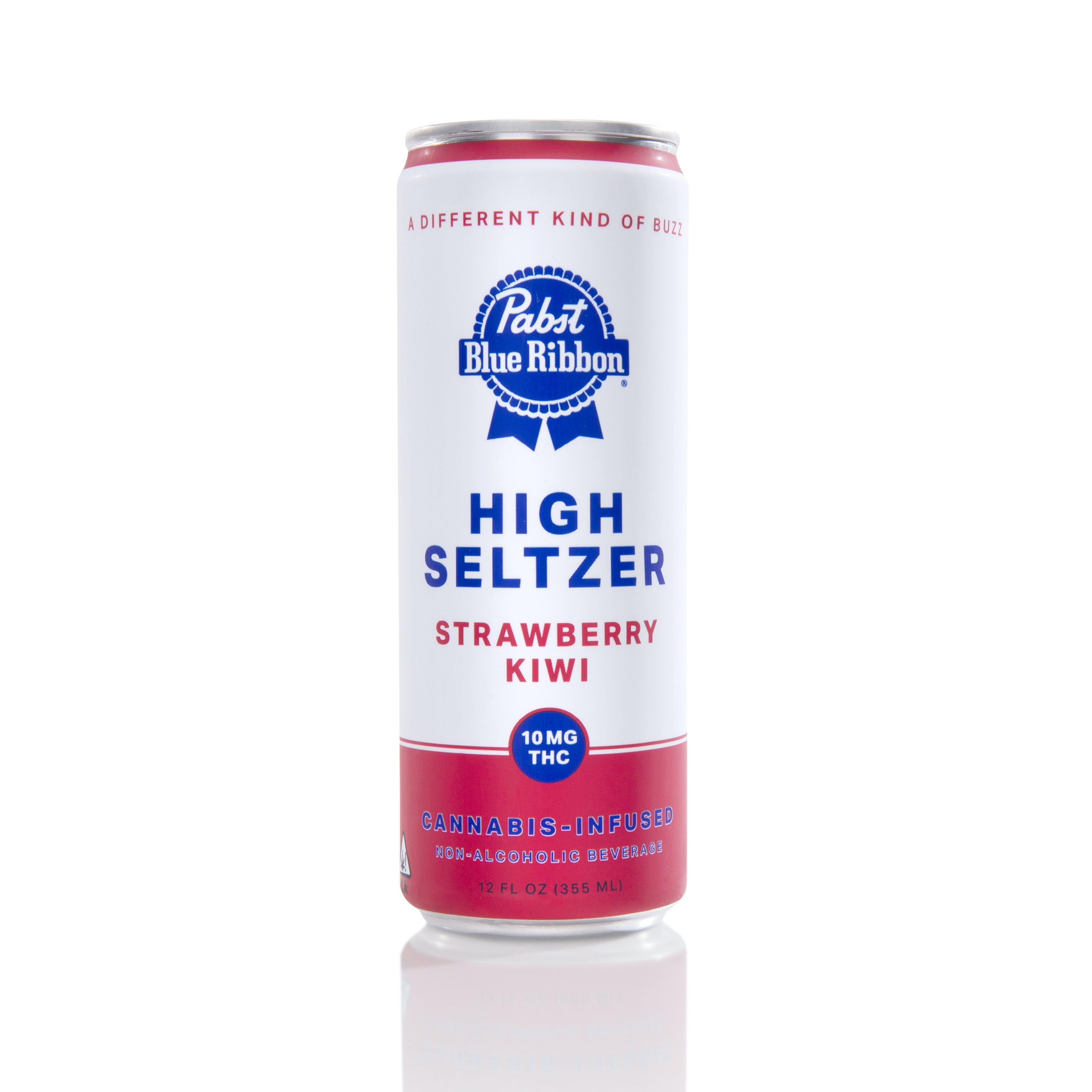Pabst (PBR) | Strawberry Kiwi Infused High Seltzer | Single Can | 10mg THC