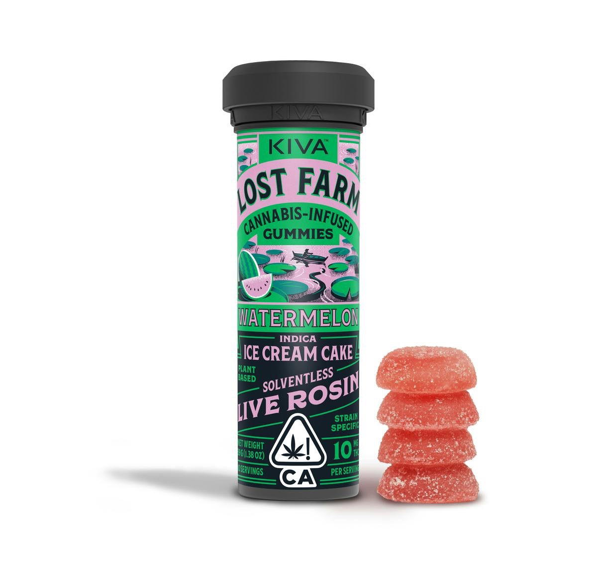 Kiva Confections | Lost Farm Ice Cream Cake Live Rosin Gummies  | 100mg