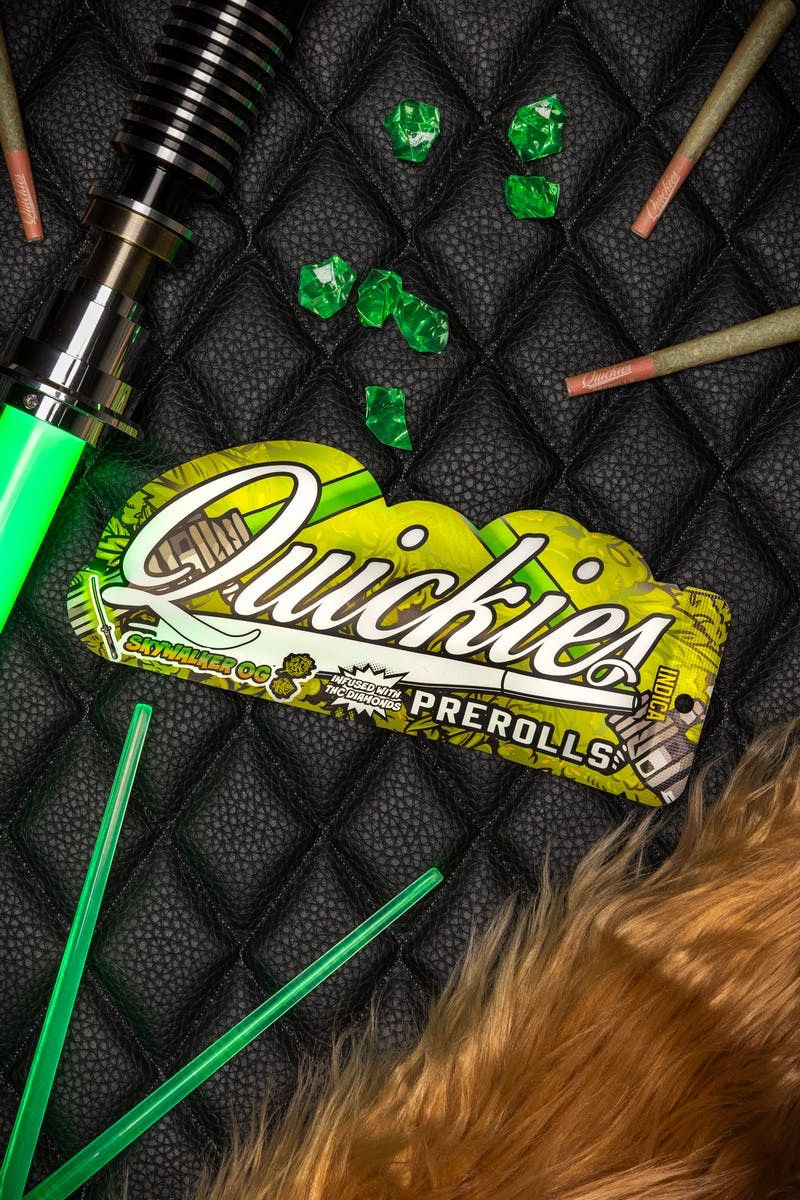 Quickies | Skywalker OG | Single THC Diamonds Infused Preroll | Indica | 1g