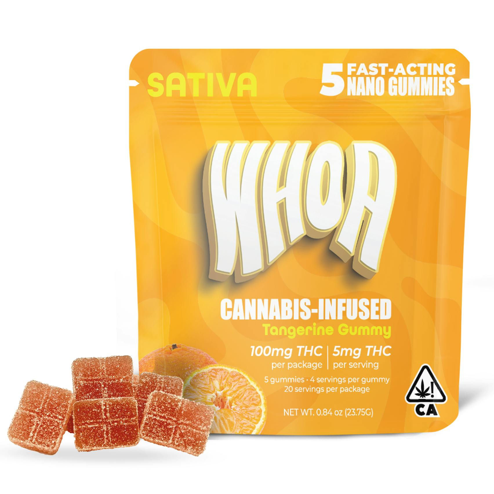 WHOA | Tangerine Gummy | 5 Pack | 100mg