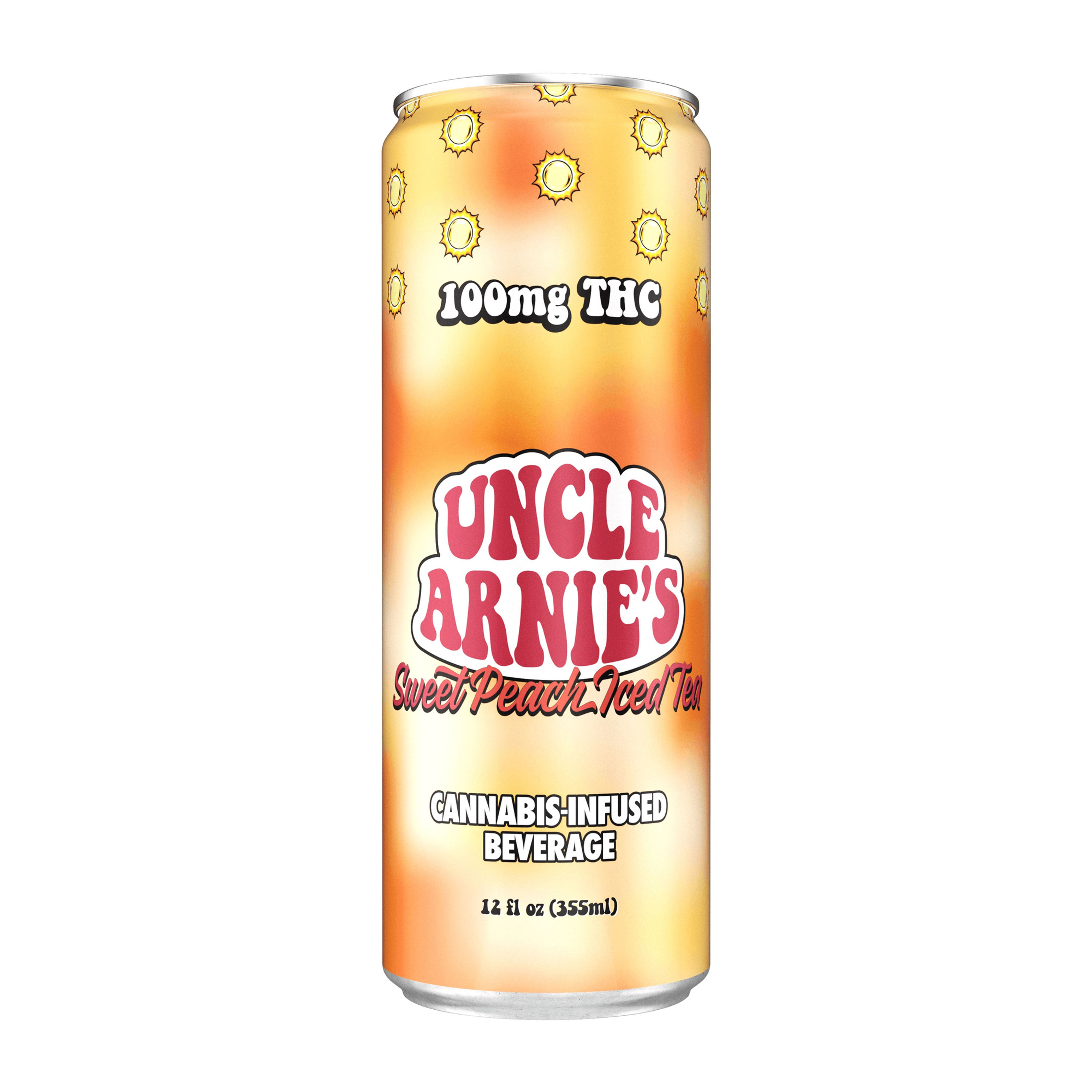 Uncle Arnies | Sweet Peach Iced Tea | Beverage 12oz | 100mg