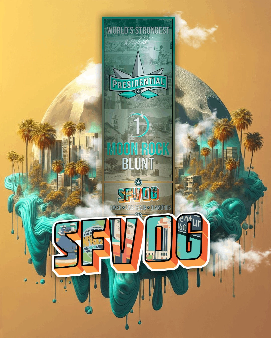 Presidential | SFV OG | Moon Rock Single Blunt | 1.5G