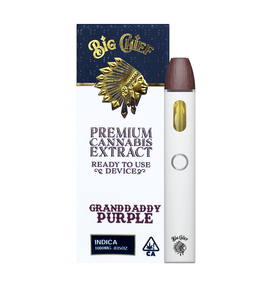 Big Chief | Grandaddy Purple | All in One Disposable Vape | 1g