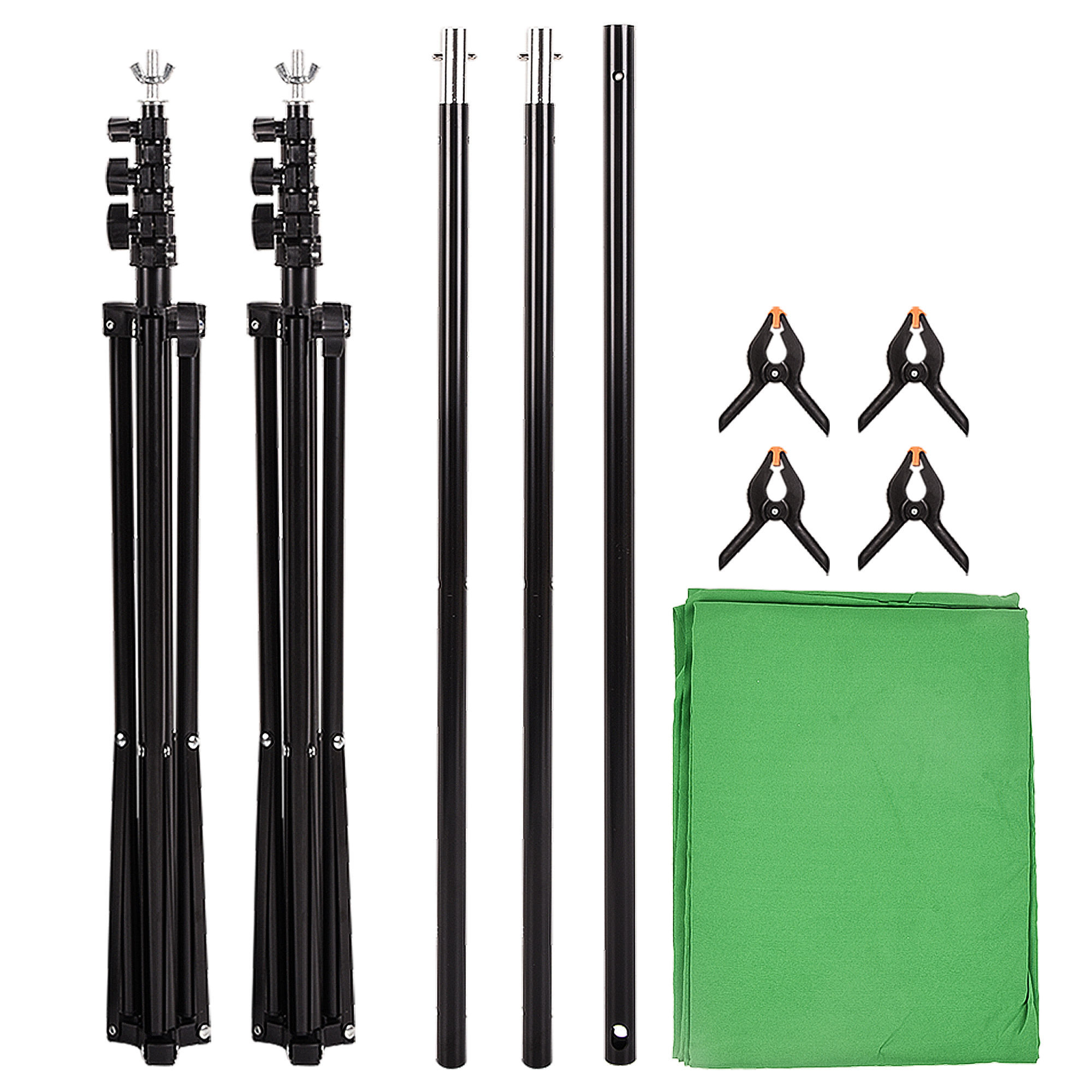 6.56 x 9.85ft Green Screen Backdrop Stand Kit, Photography Background Support St