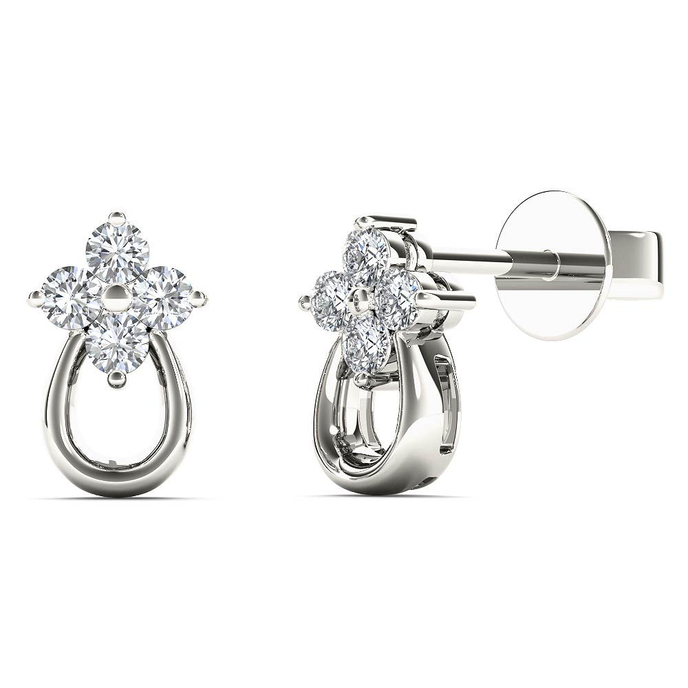 10k White Gold 1/8ct TDW Tiny Diamond Stud Earrings
