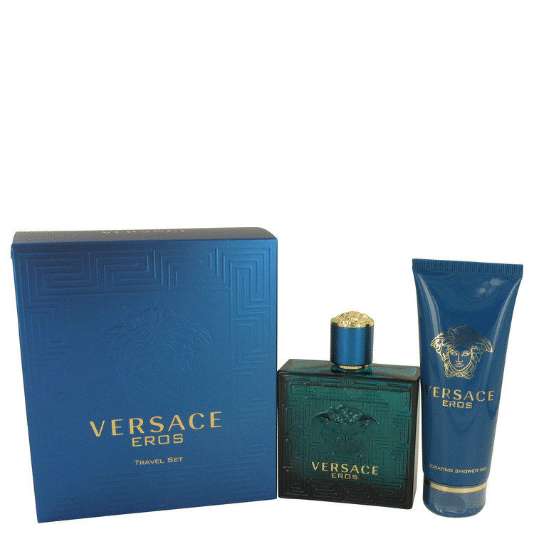 Versace Eros by Versace Gift Set -- 3.4 oz Eau De Toilette Spray + 3.4 oz Shower