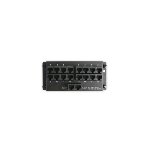 Wirepath™ Telephone Expansion Module with 16-RJ45 Jacks and Loop IN/OUT ...