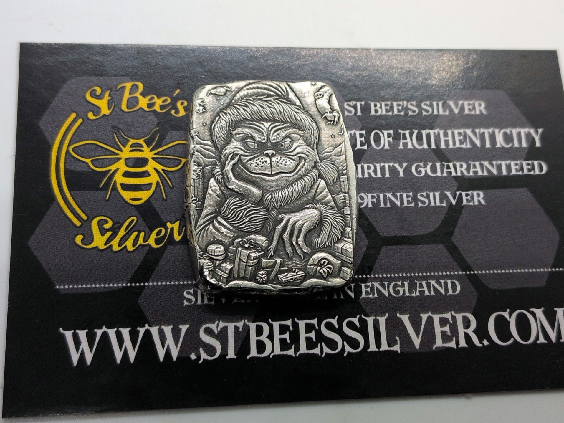 1 Troy Oz .999fs proto Grinch bar