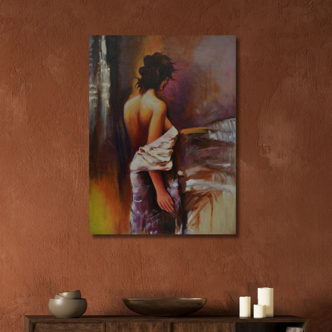 Realistic Girl Painting on Canvas