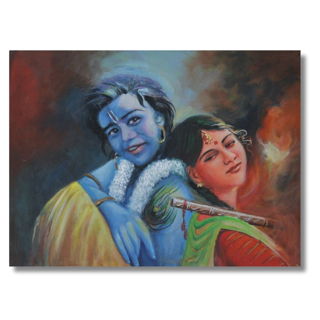 Acrylic Radha Krishna Painting