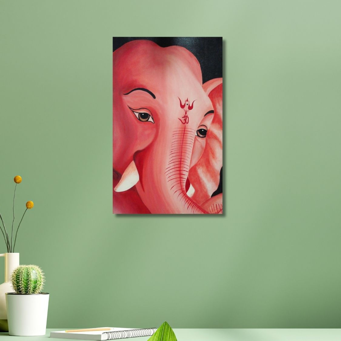 handmade acrylic ganesha art