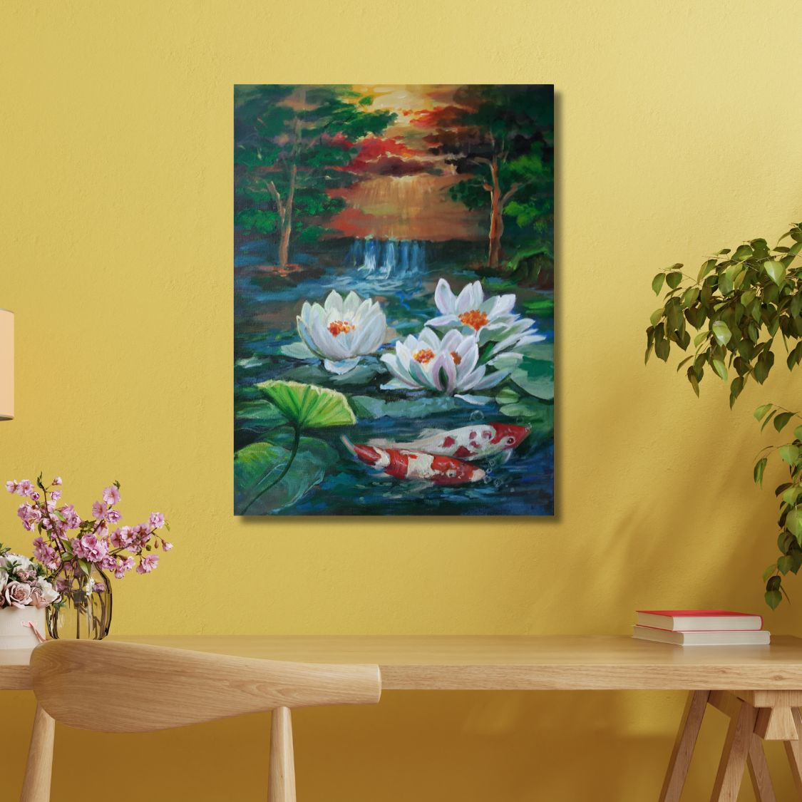 serene pond painting