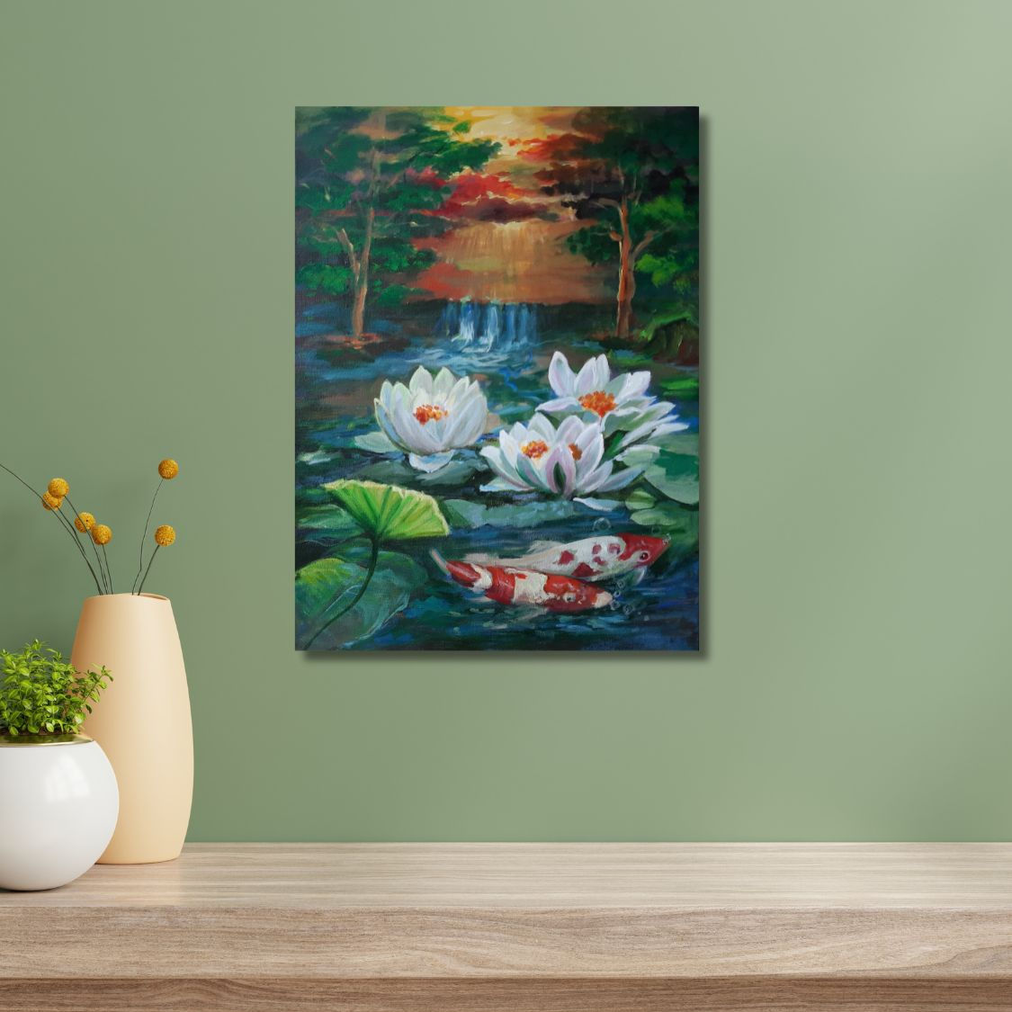 lotus pond artwork