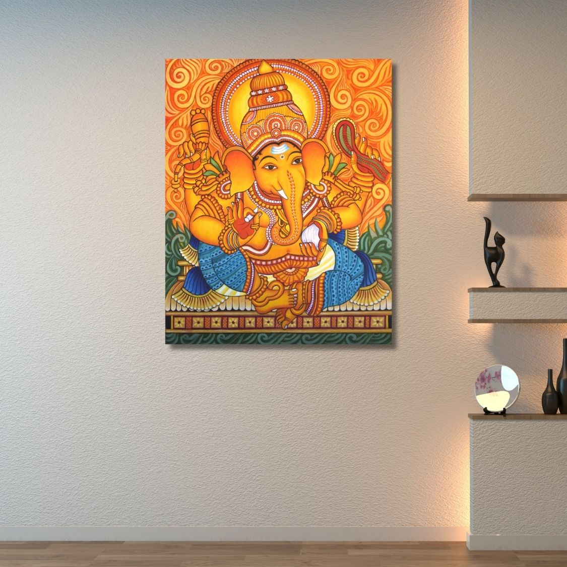 lord ganesha mural painting