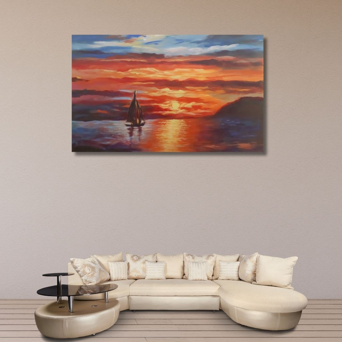 Handmade Ocean Sunset Wall Art