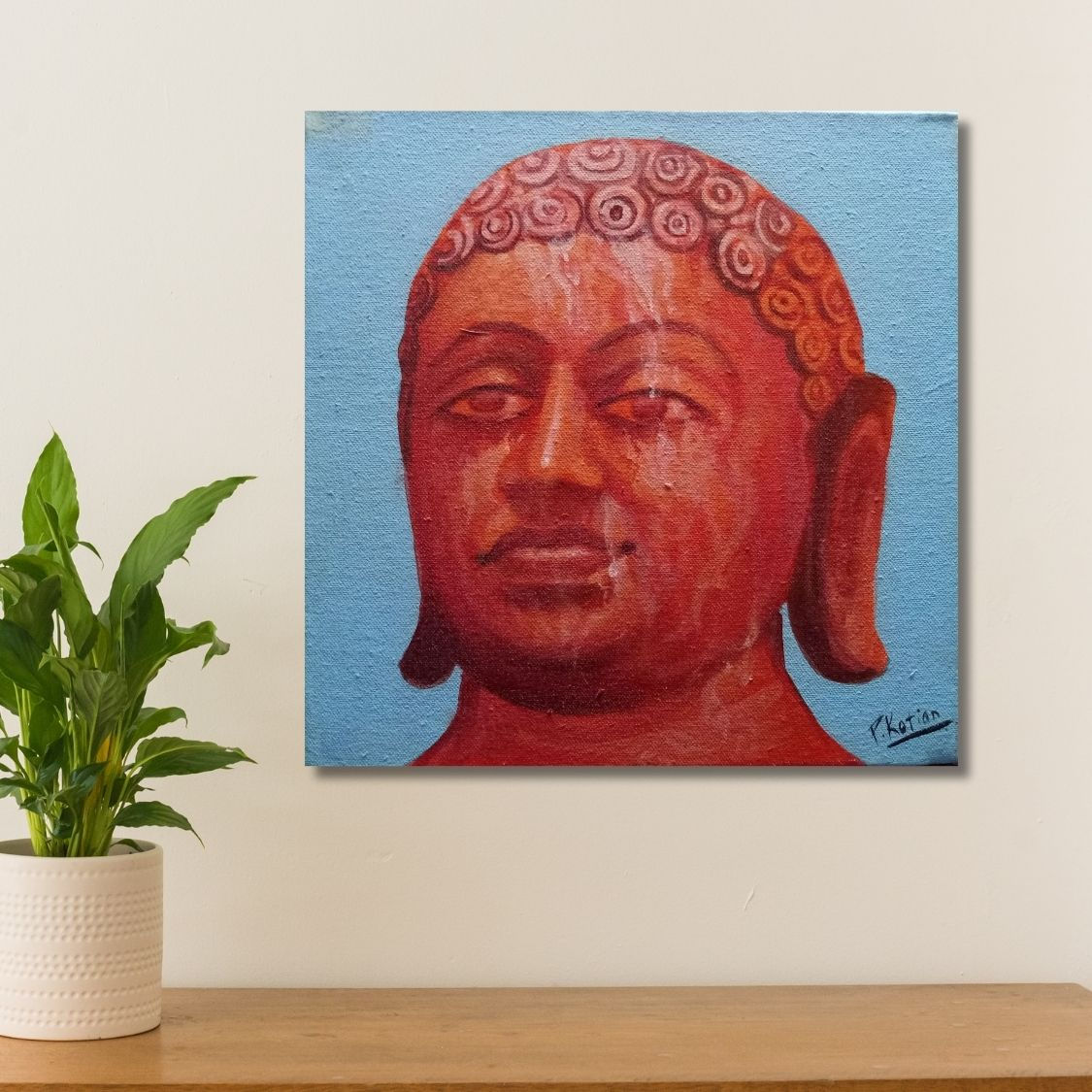 Bahubali Gomateshwara Artwork on Canvas