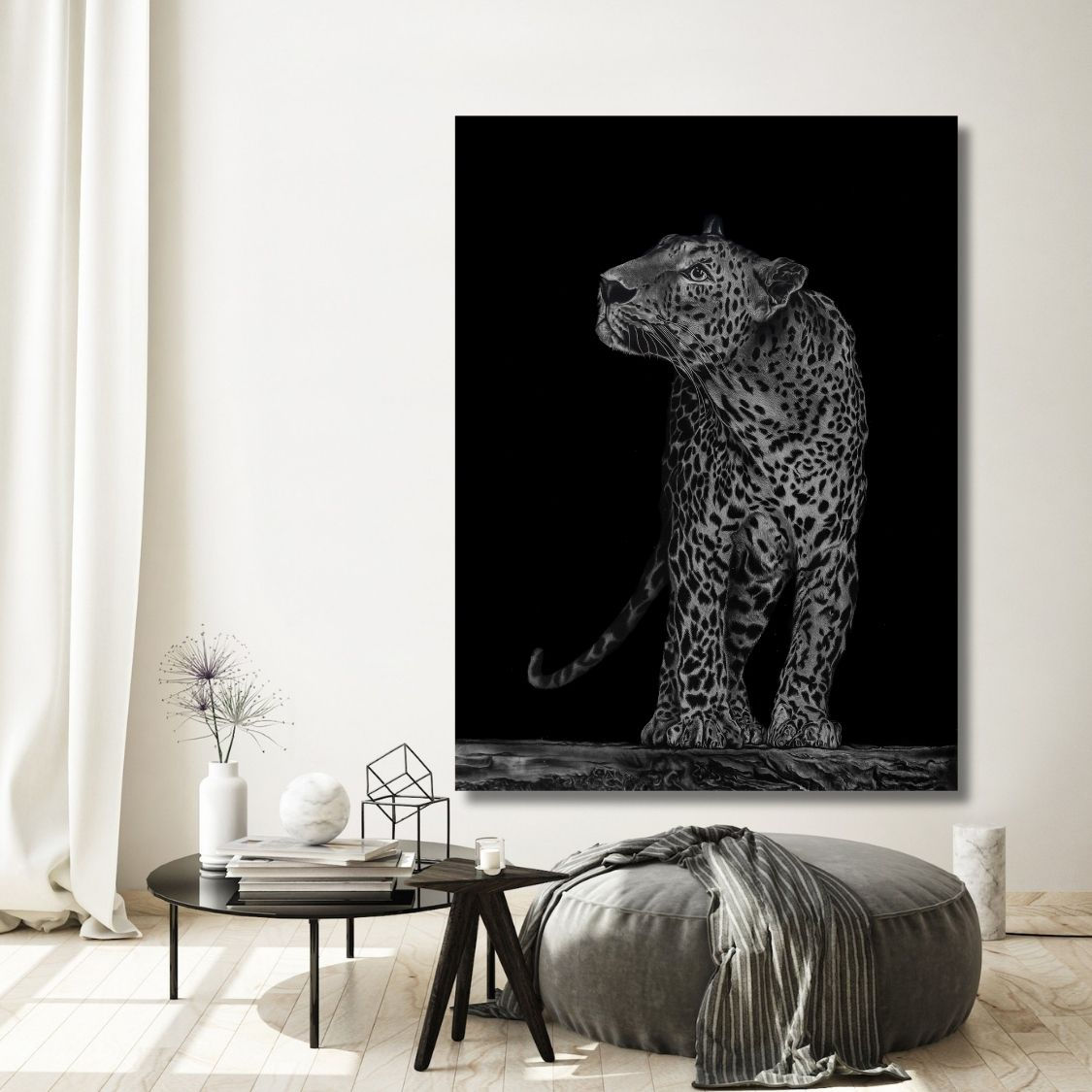 modern wildlife canvas artwork