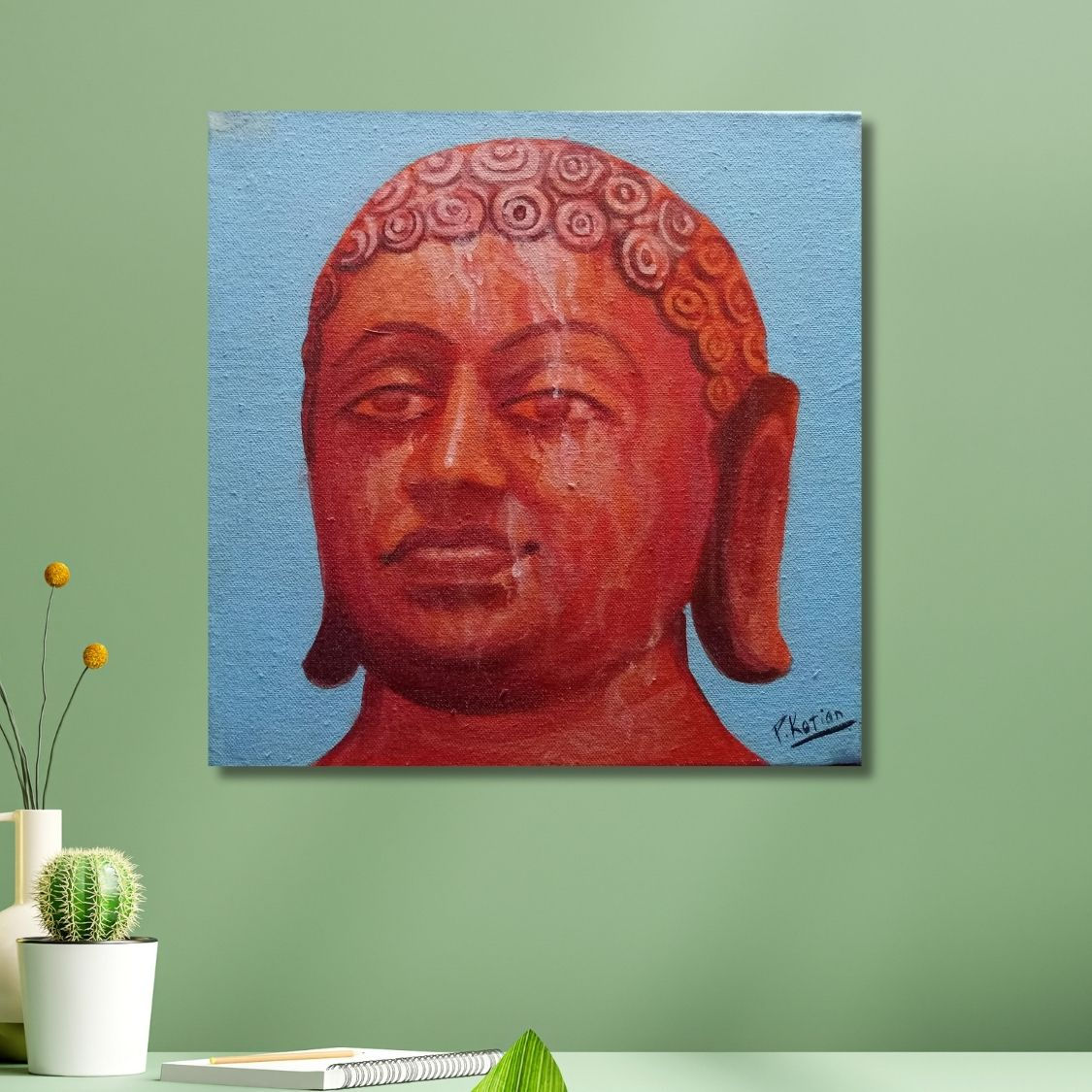 Bahubali Portrait Acrylic Painting
