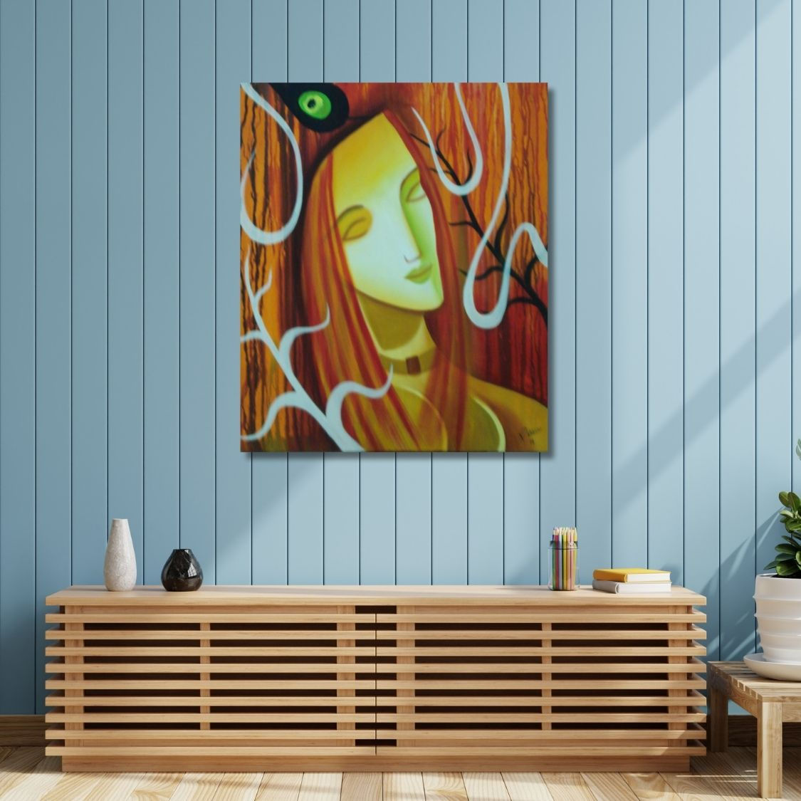 Expressive Woman Face Art