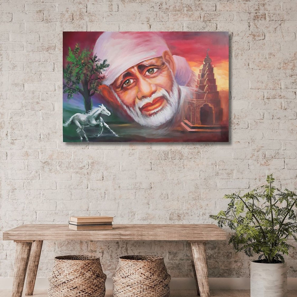 Handmade Sai Baba Acrylic Art