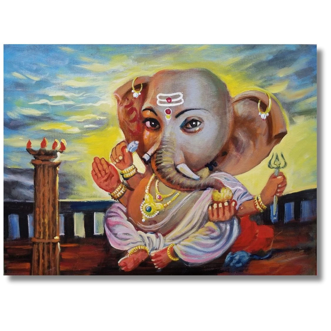 Ganpati Painting on Canvas