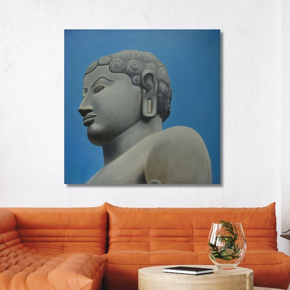 Bahubali Statue Painting Displayed in Pooja Room