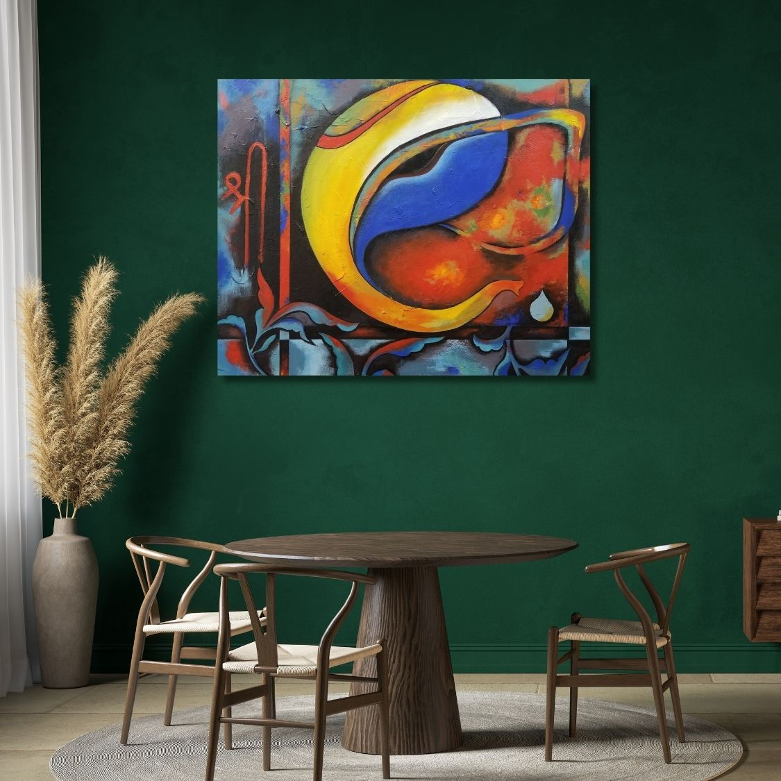 indian abstract art lord ganesha