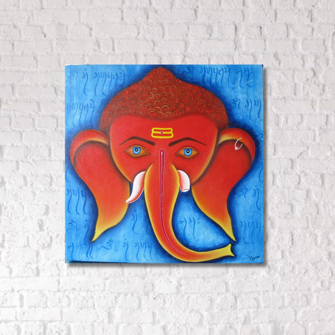 spiritual ganpati painting on canvas
