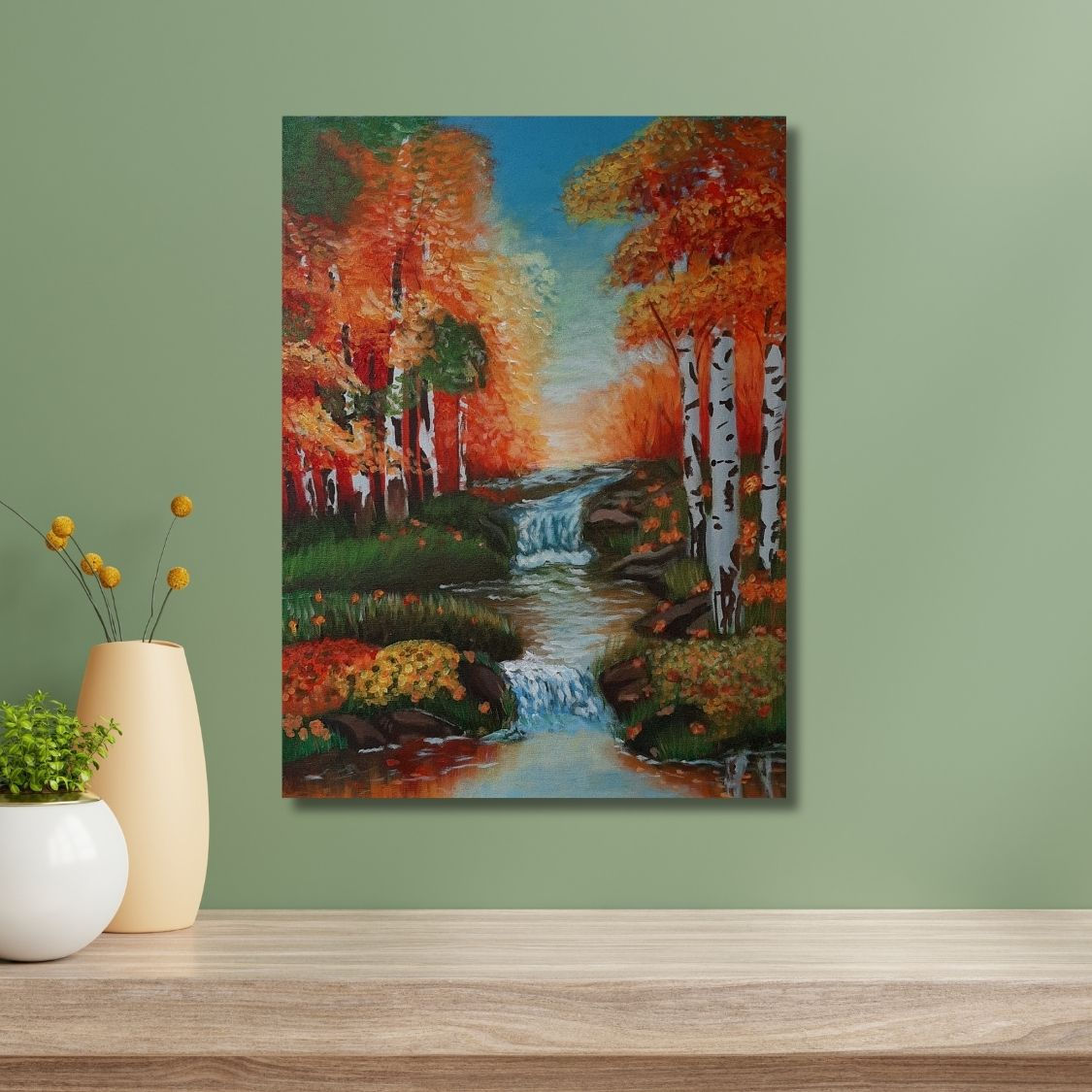 Serene River Landscape Art