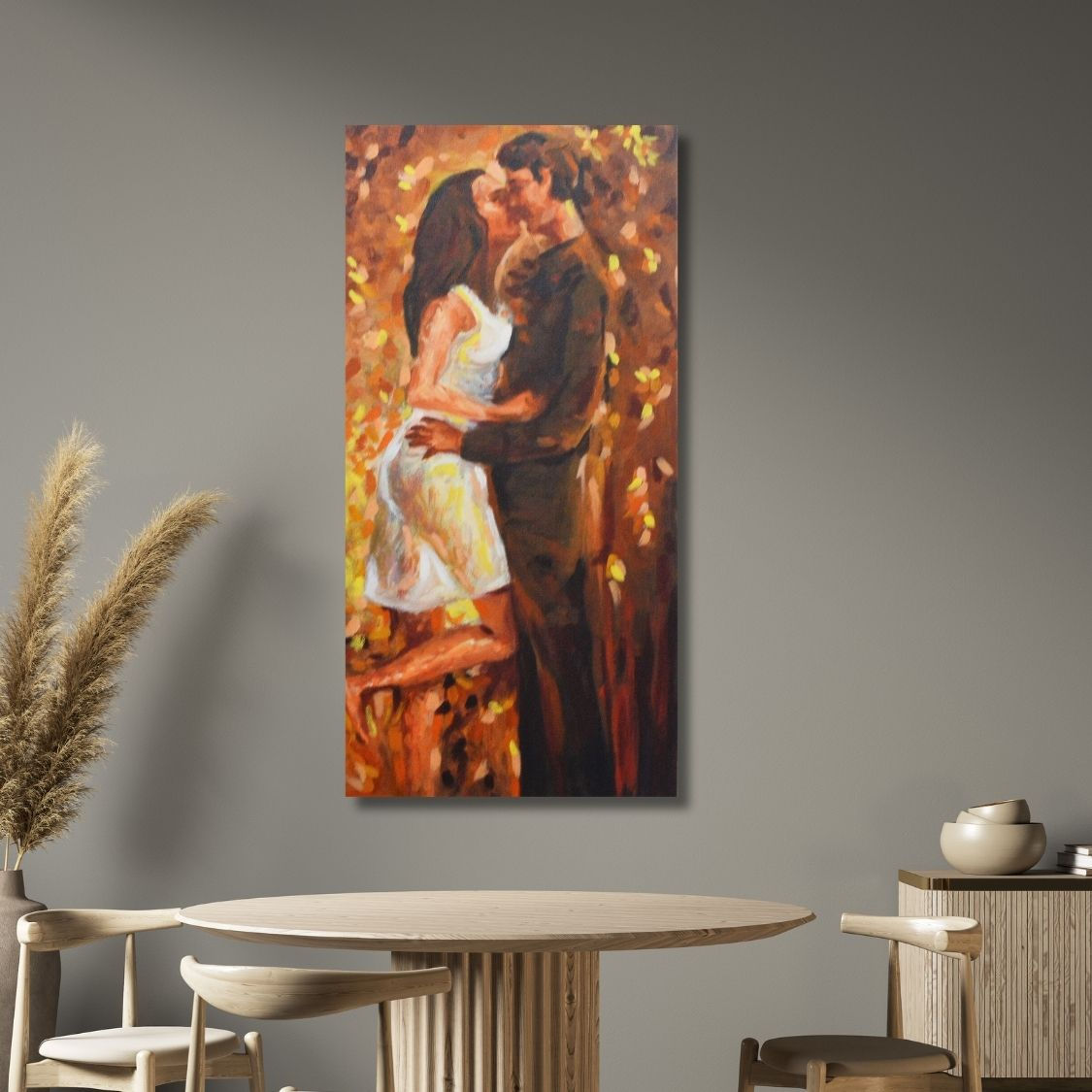 Emotional love painting on canvas