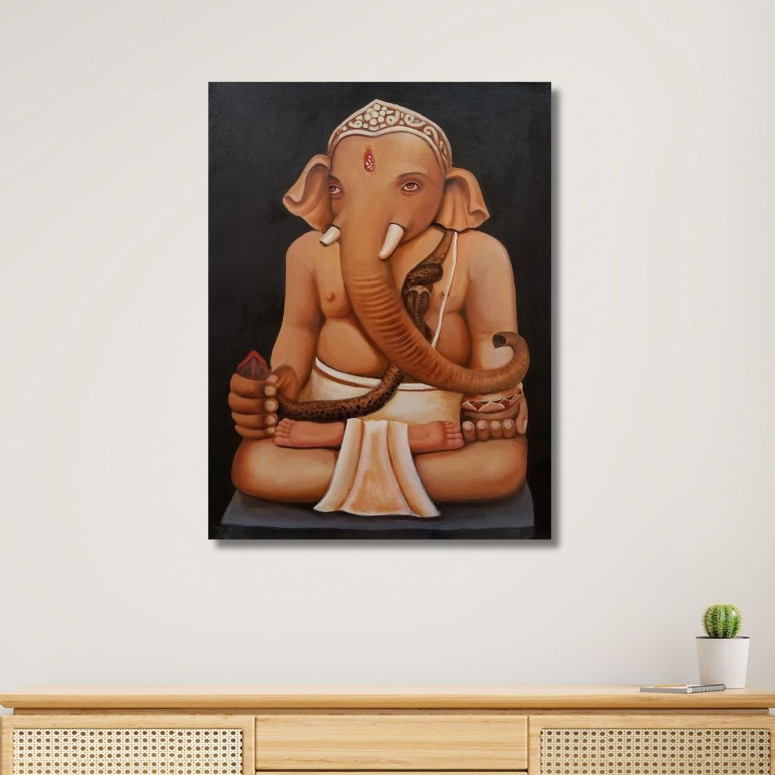 handmade ganesha acrylic artwork