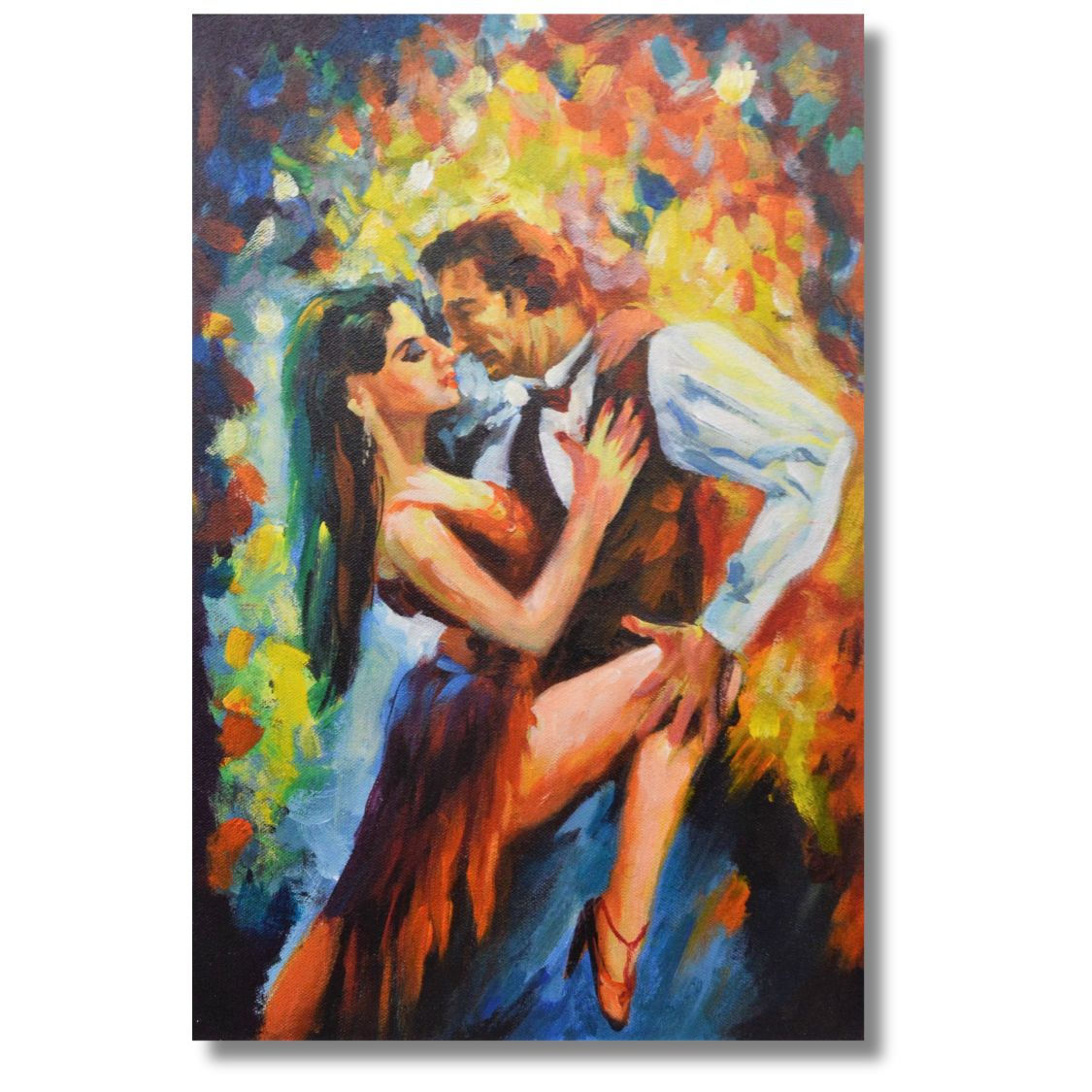abstract couple dancing painting