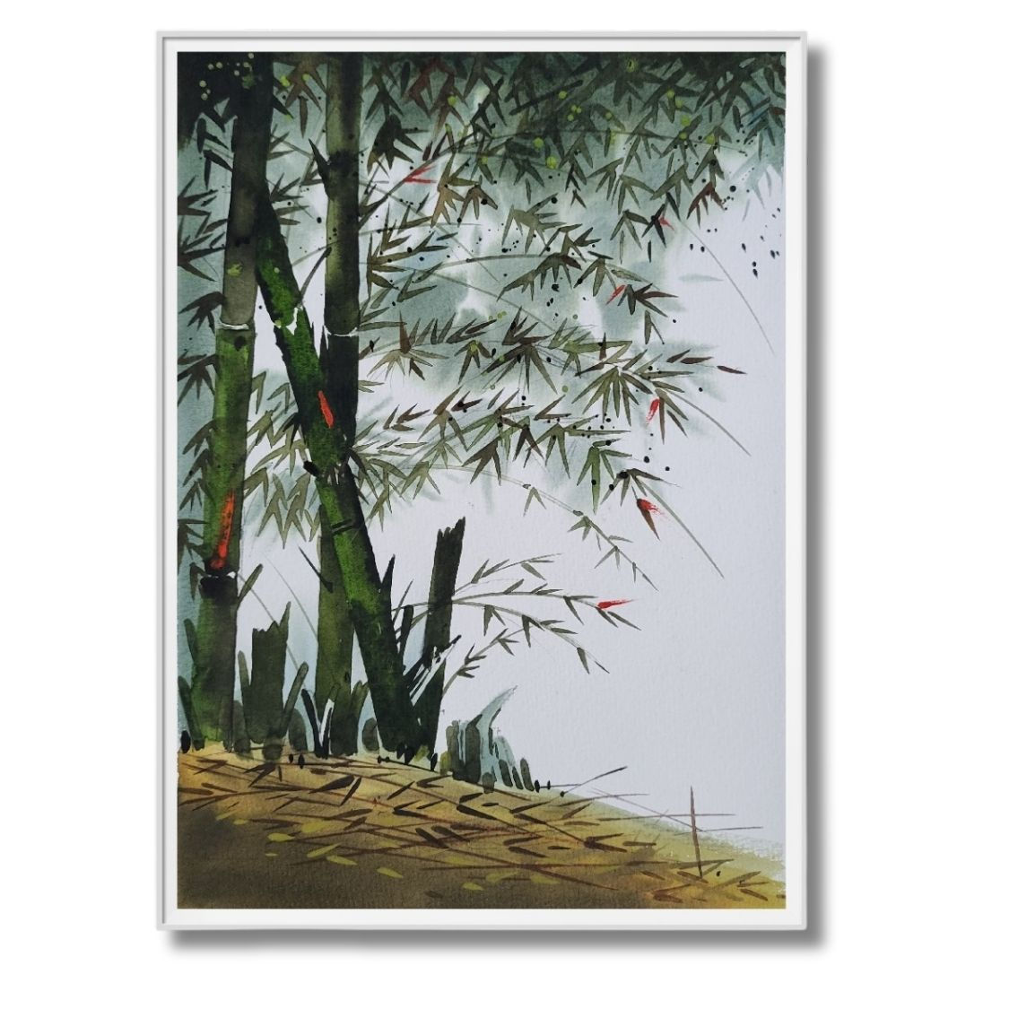 beautiful watercolor scenery painting