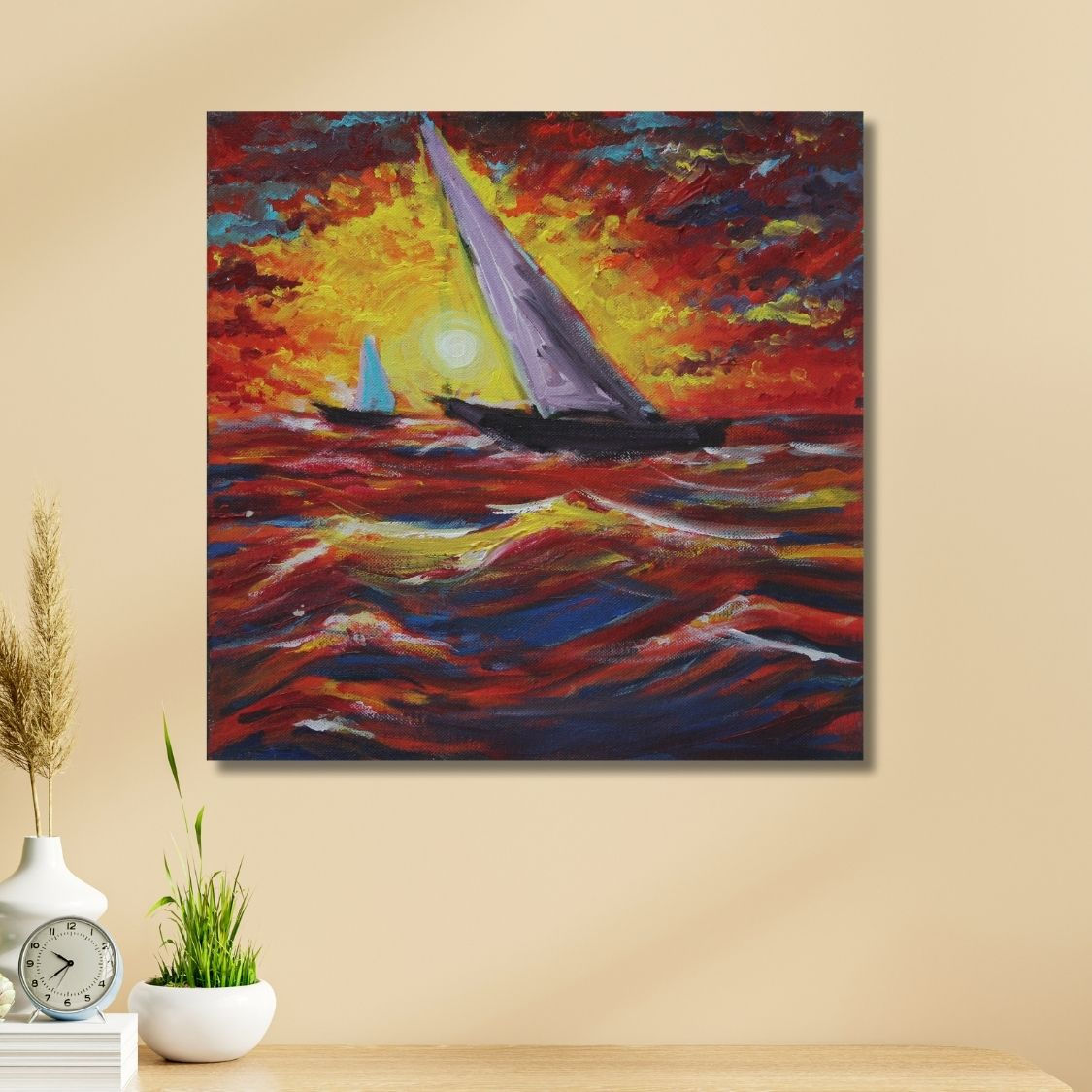Acrylic Ocean Wave Painting