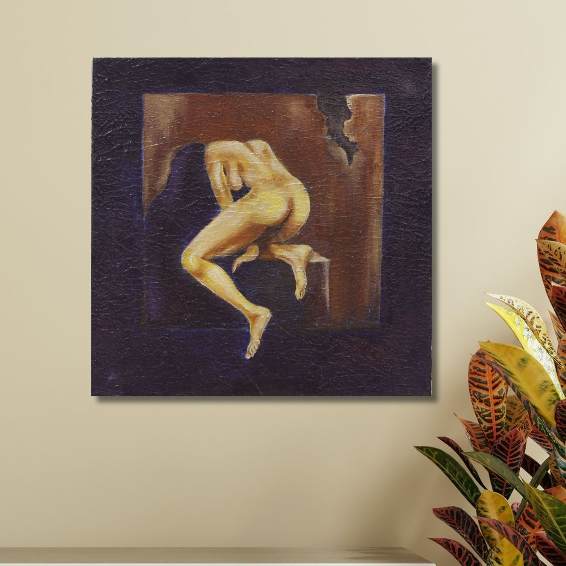 Body study painting in acrylic