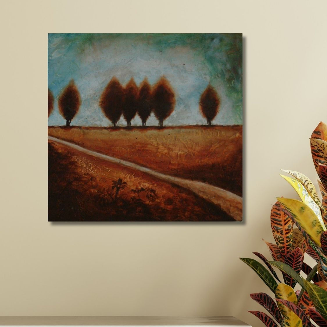 Serene tree scene on canvas
