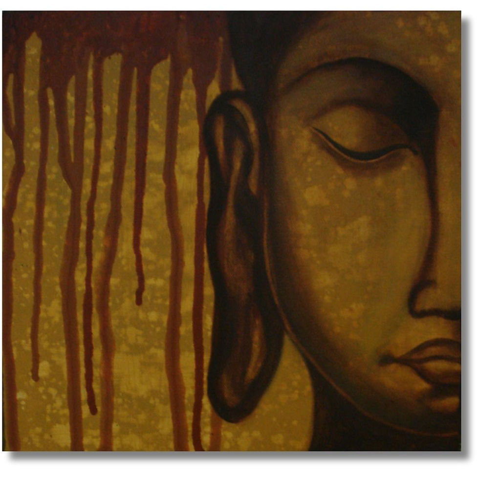 Half Face Buddha Painting