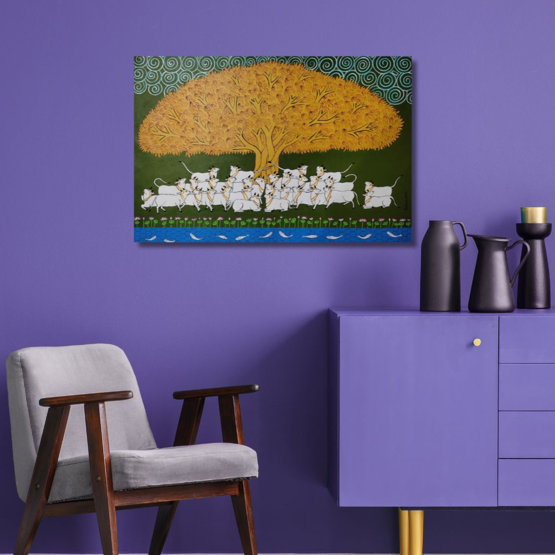 Pichwai art on canvas