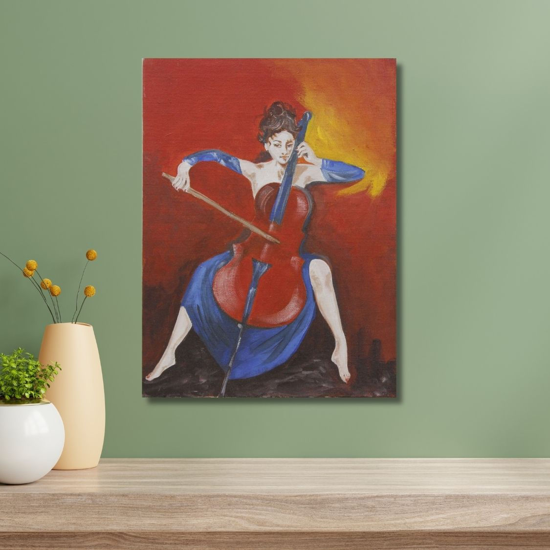 Violin Player Acrylic Painting