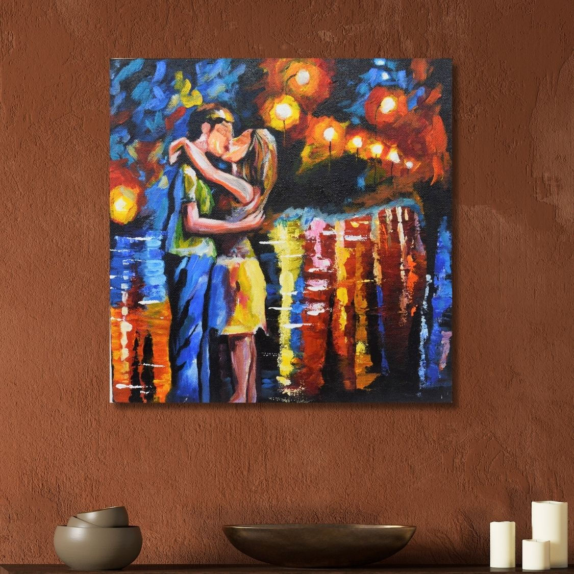 Romantic painting for bedroom wall