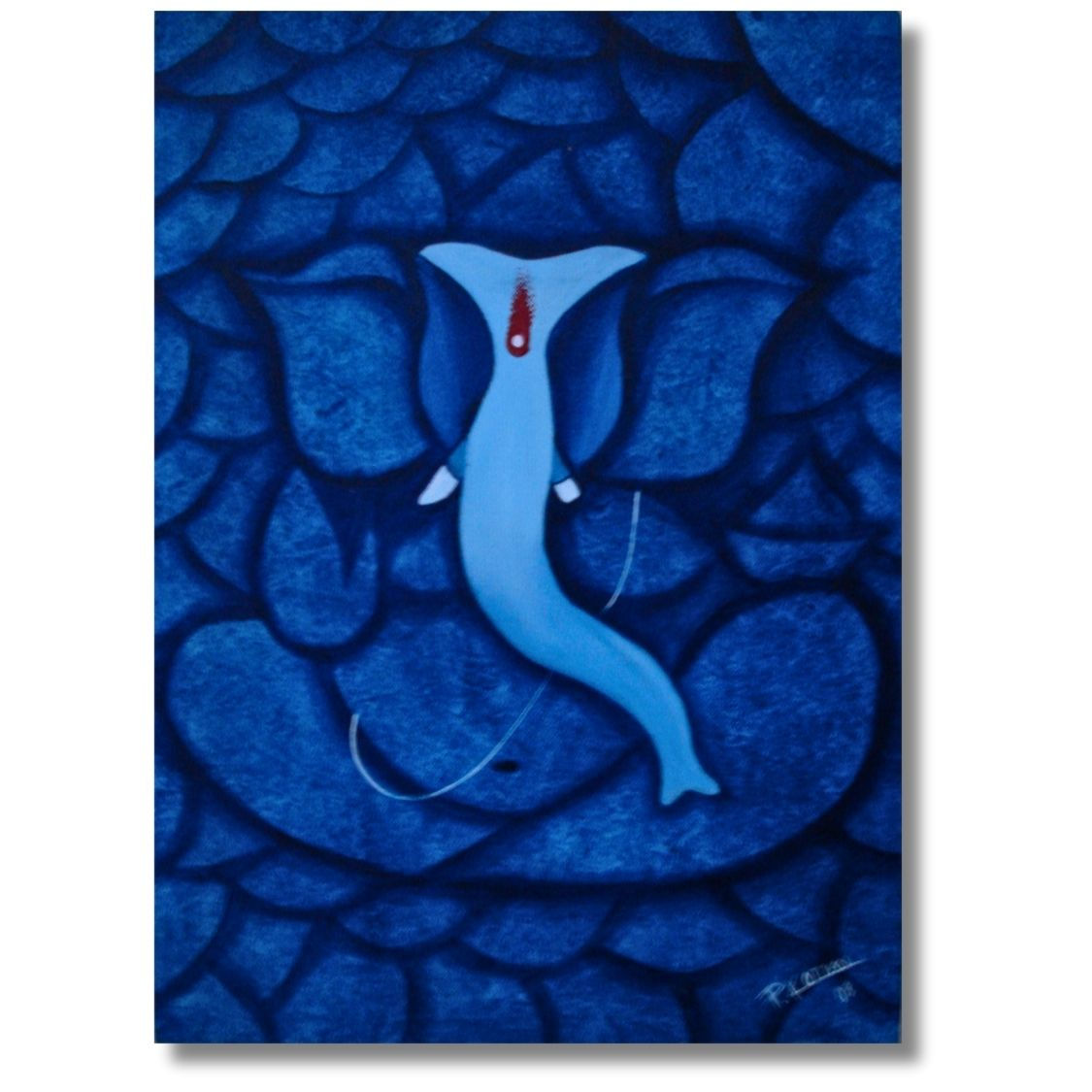 ganpati painting on canvas